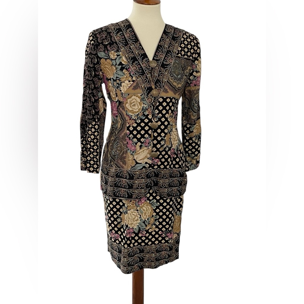 Vintage 90's - Two Piece Blazer and Skirt Set Size 8 by Lady Carol Petites of NY